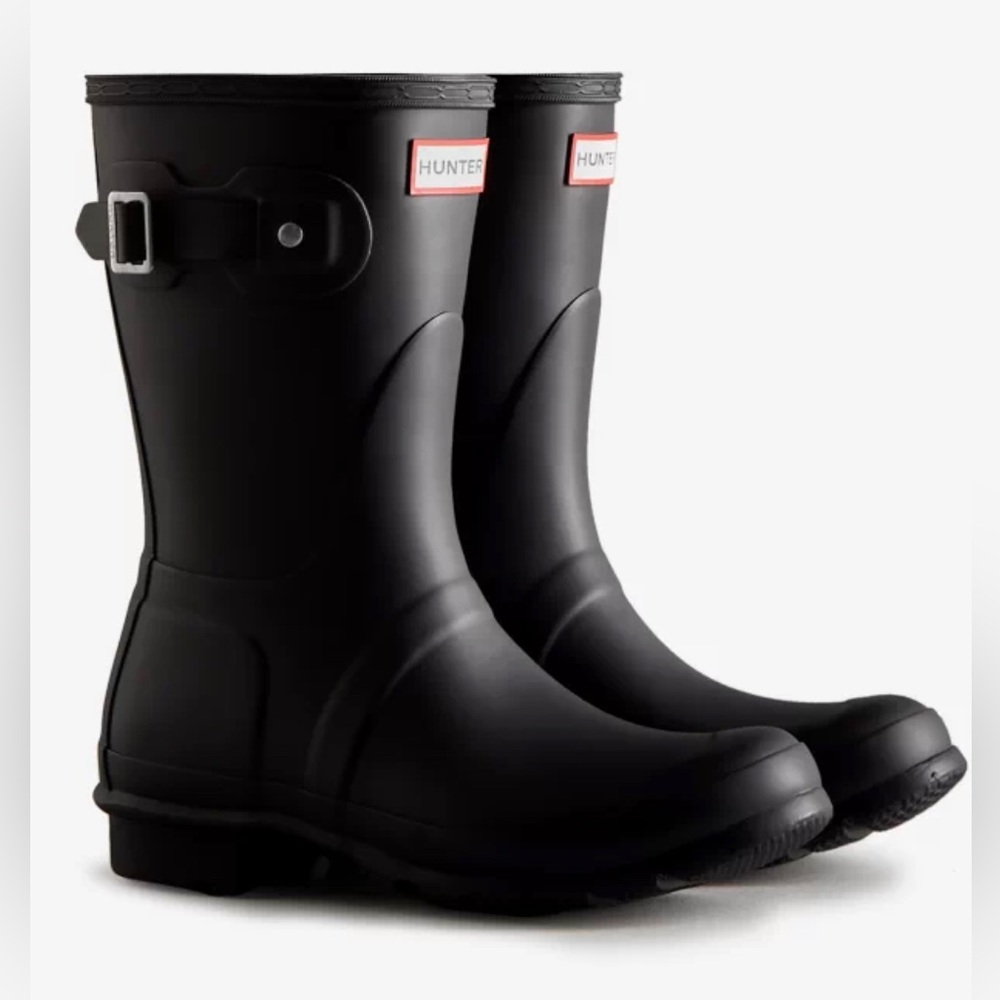 Hunter Short Black Rain Boots